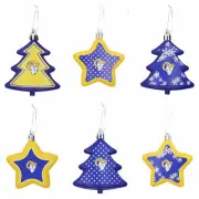 NFL Los Angeles Rams Tree Hangings Tree Star 6-Pack Ornament Set Christmas Tree