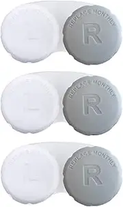 RHUI Contact Lens Cases for Travel, Daliy Use-3 Pcs Grey