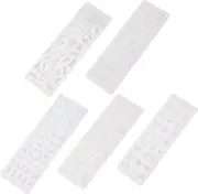 HONMEET Nail Stamping Kit 5pcs Metal Nail Art Stampers Stencils Flower Butterfly Patterns