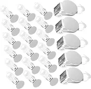 [TEHAUX] Non Piercing Earrings Gold Ear Clip Jewelry Accessory Flat Back Design