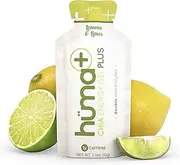 Huma Plus (Double Electrolytes) - Chia Energy Gel, Lemon Lime, 24 Gels - Stomach Friendly, Real Food Energy Gels gels