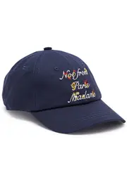 DRÔLE DE Monsieur Nfpm Fleur Embroidered Cotton cap - Navy One Size