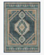 305' x 425' | Machine Washable Runner Rug | Kid & Pet Friendly | Indoor Rug | Rayne Soft Navy Flatwoven Rug | Ruggable