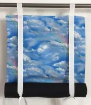 Classroom Door Window Curtain Sky Rainbow Clouds Roll Up Privacy School Panel