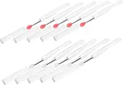 PAMINGONO 10pcs Reusable Nail Glitter Applicator Stick Transparent and Silicone Nail Art Brushes for Easy Powder Application for Mirror Effect