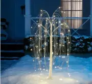 Holiday Time 216 LED White Lights Twinkling Willow Tree, 4'