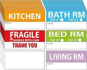 42x90mm Home Moving Labels for Boxes, 6 Different Large Blank Furniture Stickers, Apartment Moving Box Packing Sticker, Waterproof & Durable Boxes Labels for Easy Organization (240 Stickers)