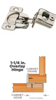 Brainerd 35mm 105 Degree 1-1/4" Overlay Soft-Close Hinge H1531SV-NP-CP Lot of 14