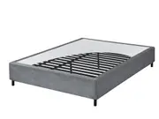 Glebe Ensemble Base Queen Upholstered Platform Bed with Square Tufting Grey