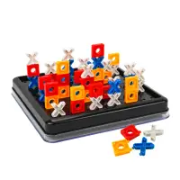 在飛比找momo購物網優惠-【888ezgo】益智3D立體圈叉井字棋盤OX棋（2-4人桌