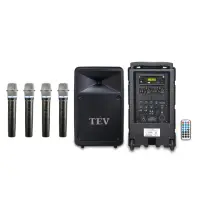 在飛比找momo購物網優惠-【TEV】TA-780 CD-4(四頻無線移動式擴音機 含4