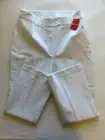 NWT Spanx Pants Women's Medium White Kick Flare Stretch Pull On Cotton 30x26"