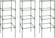 Rukjmqi Tomato Cage - Tomato Plant Stakes Support - 3 Piece Heavy-Duty Rack for Climbing Peony Cucumber Vegetables Beans Rose Outdoor Lawn Patio Gardening Beds