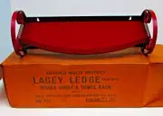 Vintage Wolff Prod. Lacey Ledge #101 Single Shelf & Towel Rack Color: Wine NOS