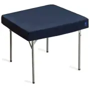 Professional Grade Blue Square Table Cover for Cards, Mahjong, Board Games - 34"