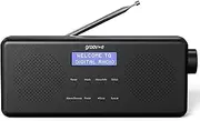 Groov-e Vienna Rechargeable DAB & FM Radio with Bluetooth & Alarm Clock | Portable Digital Radio with Stereo Speakers | USB or Battery Operated DAB Radio with LCD Display & 40 Preset Stations
