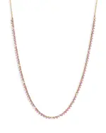 Adina Reyter 14K Yellow Gold Pink Sapphire & Diamond Riviera Collar Necklace, 15-16