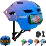 Kids Bike Helmet for Boys Girls Helmet for Kids 5-14 w 64-Pattern LED Light Spor
