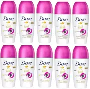 10 DOVE Go Fresh Moisturizing 48h Deodorant Antiperspirant Roll On Bottles 50ml