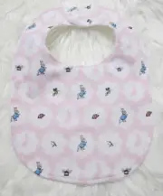 Baby Girl Pink PETER RABBIT Bib Handmade Great Gift Idea