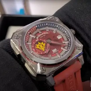 【ROMAGO】WANgT 雷米格 高達軍事系列 RM112 限量 機械錶(綠渣古 紅彗星 鋼彈 GUNDAM 日期 瑞士 雙層)