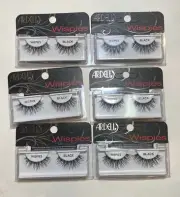 Ardell Wispies Black Eye False EyeLashes Bundle Lot of 6 Packs Eye Lashes *1B