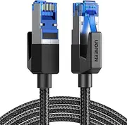 UGREEN CAT 8 Ethernet Cable 40Gbps 2000MHz High Speed F/FTP POE RJ45 LAN Braided Network Cord Compatible with Xbox One Switch PS5 PS4 WiFi Extender Router Modem Patch Panel 3M