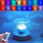 Yevheniy Crystal Ocean Wave Lamp, 16 Color Crystal Lamp LED Night Light with Remote for Bedroom, USB Rechargeable Bedside Lamps Romantic Lighting for Bedroom/Party/Game Rooms