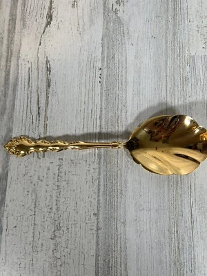 Vintage Oneida Community Goldplated Serving Spoon.