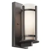 Kichler Camden Outdoor Wall 1Lt, Anvil Iron, Opal Etched - 49119AVI