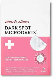 Peach Slices Dark Spot MicroDarts | For Dark Spots, Post-Blemish Redness | Self-Dissolving | Niacinamide, Vitamin C, Hyaluronic Acid, and Cica | Vegan | Cruelty Free | 9 Patches