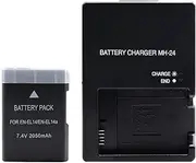MH-24 EN-EL14 Battery+Charger,Compatible for Nikon D3200 D3100 D3400 D3300 D3500,D5100 D5200 D5300 D5600 D5500,Df DSLR Coolpix P7000 P7100 P7700 Digital SLR Cameras,etc.