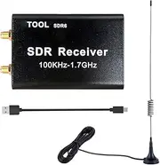 Lnqwhduu SDR6 RTL-SDR Receiver 100KHz-1.7GHz SDR Software Signal Receiver Radio Aviation Shortwave Wideband RTL2832U+R820T