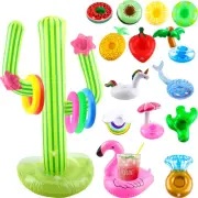 Sonarun 14 Pack Inflatable Drink Holder Floating Cup Holder Pool Drink Holder...