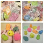 Squishys Mini Clear Mochi Cute Fidget Hand Toys Party Favors for Kids , 15 Pack