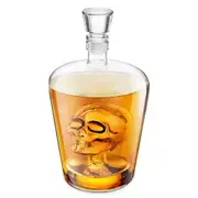 Final Touch 1L Brain Freeze Skull Decanter Liquor/Whiskey/Scotch Container Clear