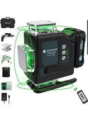 4x360 Laser Level Self Leveling,4D 16 Lines Green Laser Level for Picture Hangin