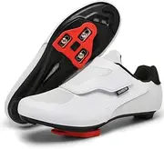 [DARIBOM] Unisex Cycling Shoes Compatible with Peloton Shoes Indoor Road Bike Riding Shoes for Men and Women Pre-Installed with Delta Cleats Clip Outdoor Pedal