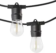 Groverdi 80M LED Outdoor String Lights 262FT Waterproof IP65 Commercial Grade S14 Heavy Duty Festoon String Light 80 Hanging Sockets with 80 S14 1W LED Bulb Kit Warm White 2700K for Party Patio Garden