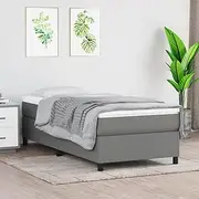Bed Frame Without Mattress Dark Grey 107x203 cm King Single Fabric Bed/Accessories