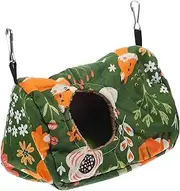 Happyyami Winter Bird Hammock Nest for Pets Cozy Hanging Bird Cage Nest Comfortable Semi Closed Bed for Parrots Cockatiels Budgies Durable Safe Material for Year Use