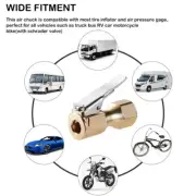 Air Chuck,Heavy Duty Closed Flow Lock On Tire Chuck with Clip for Inflator Gauge