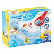 Playmobil 1.2.3 Aqua - Water Slide with Sea Animals 70637
