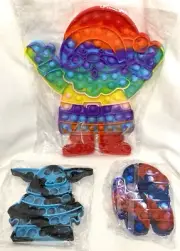 3 - Pop Push Fidget Toys Bubble Sensory Stress Relief