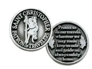 Pocket Token - St Christopher - Great Personalised Gift - Send Some Good Luck