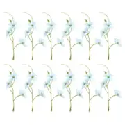12Pcs Artificial Orchid Flower for Floating Candle Centerpieces Blue