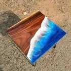 Ocean Wave Epoxy Countertop Desk Square Epoxy Resin Coffee Table River Table Top