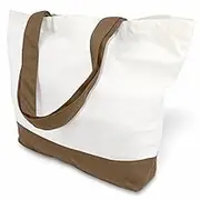 TOPDesign 1-Pack Super Strong Large 12oz Cotton Canvas Tote Bag, Reusable Grocery Shopping Cloth Bags, Fashionable Two-Tone Bags for Crafts, DIY Your Creativ Designs
