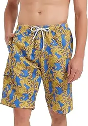 [Scotamalone] Mens Swim Trunks Swimming Trunks Swim Shorts Swimsuit Trunks Swimwear Quick Dry with Mesh Lining Bathing Suits