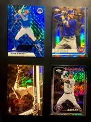 KRIS BRYANT BASEBALL INSERT CARD LOT SEPIA XFRACTOR REFRACTOR +